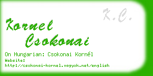 kornel csokonai business card